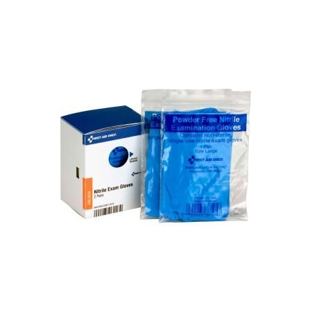 Acme United First Aid Only FAE-6018 SmartCompliance Refill Nitrile Gloves, 2 Pairs/Box FAE-6018